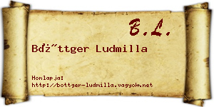 Böttger Ludmilla névjegykártya